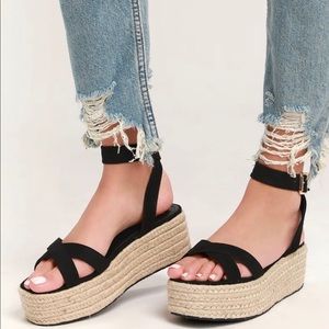 ❣️HP❣️Cobi black Suede Espadrilles